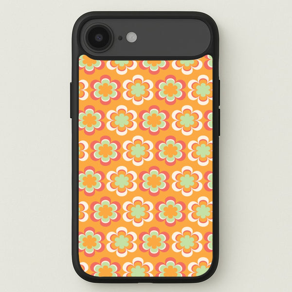 Orange Retro Flowers Pattern Phone Case for iPhone 17 Air