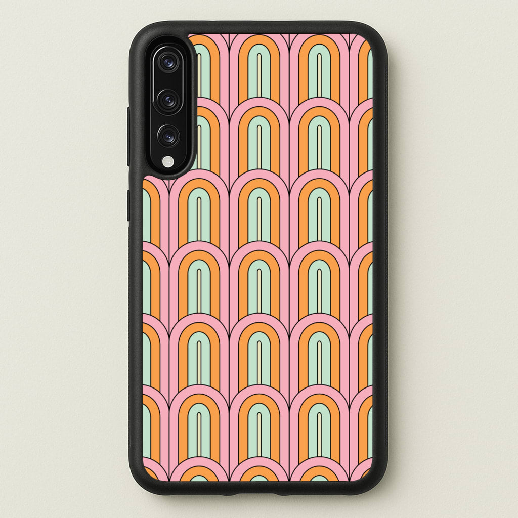 Pastel Retro Arches Pattern - Abstract Patterns Phone Case for Huawei P20 Pro
