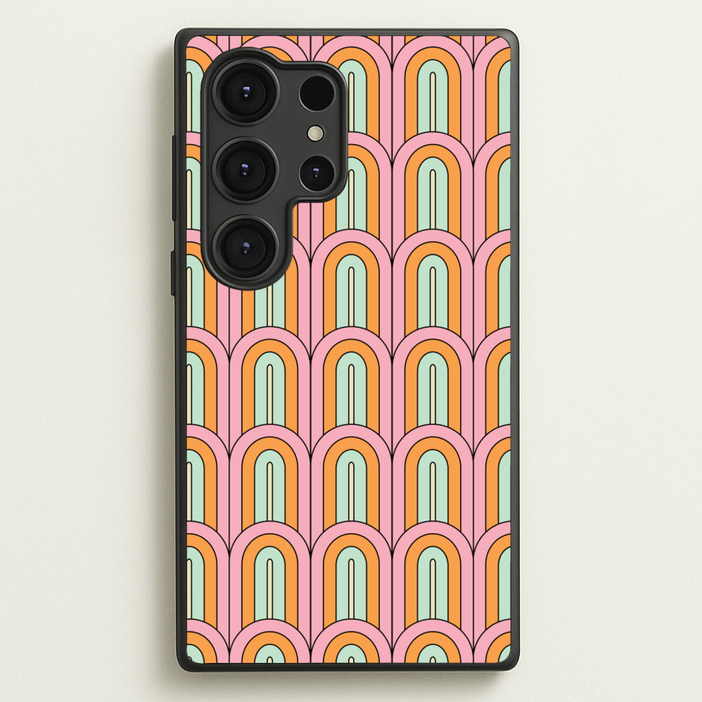 Pastel Retro Arches Pattern - Abstract Patterns Phone Case for Galaxy S25 Ultra