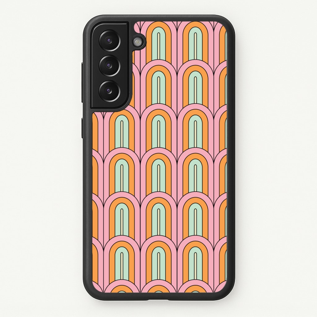 Pastel Retro Arches Pattern - Abstract Patterns Phone Case for Galaxy S21FE