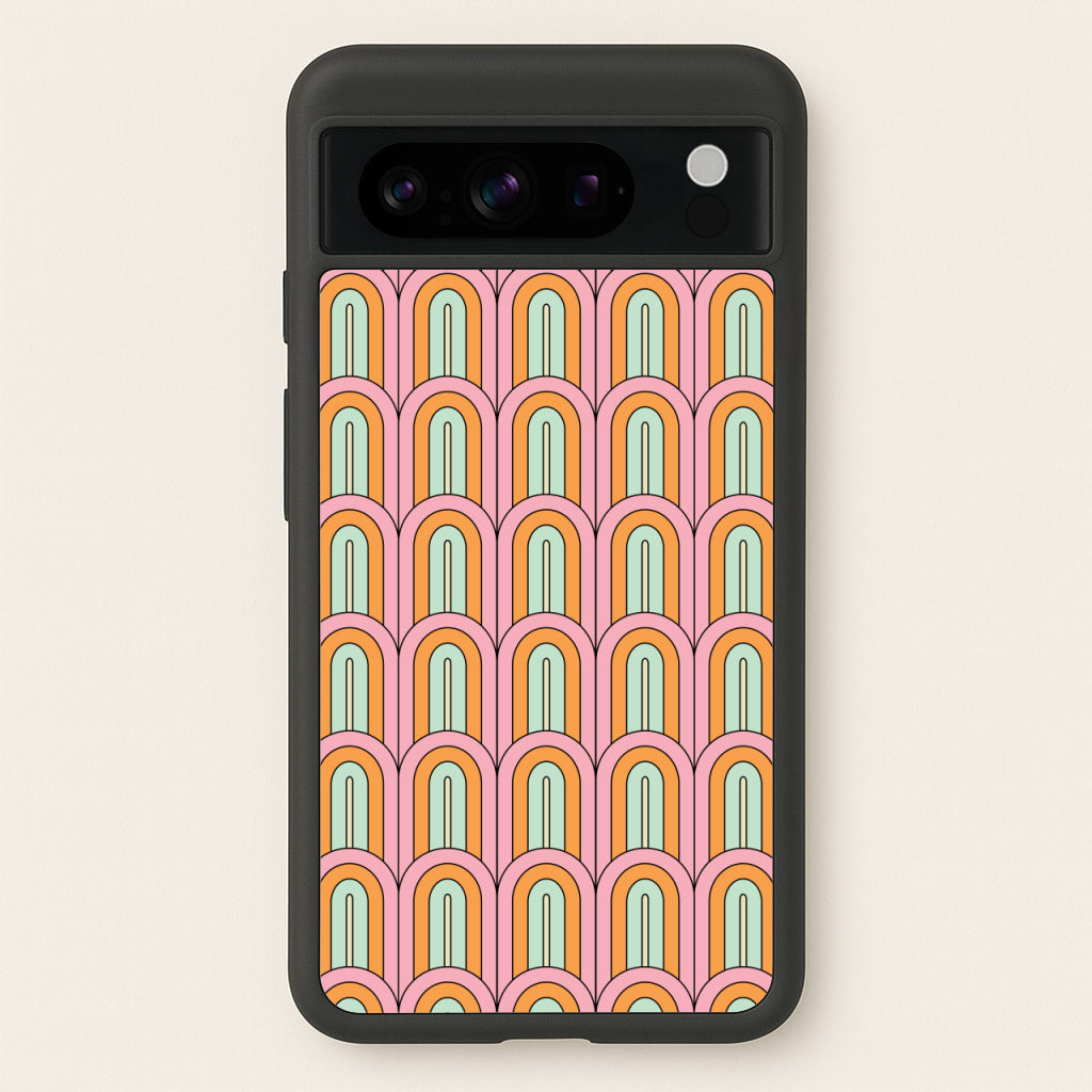 Pastel Retro Arches Pattern - Abstract Patterns Phone Case for Google Pixel 8 Pro