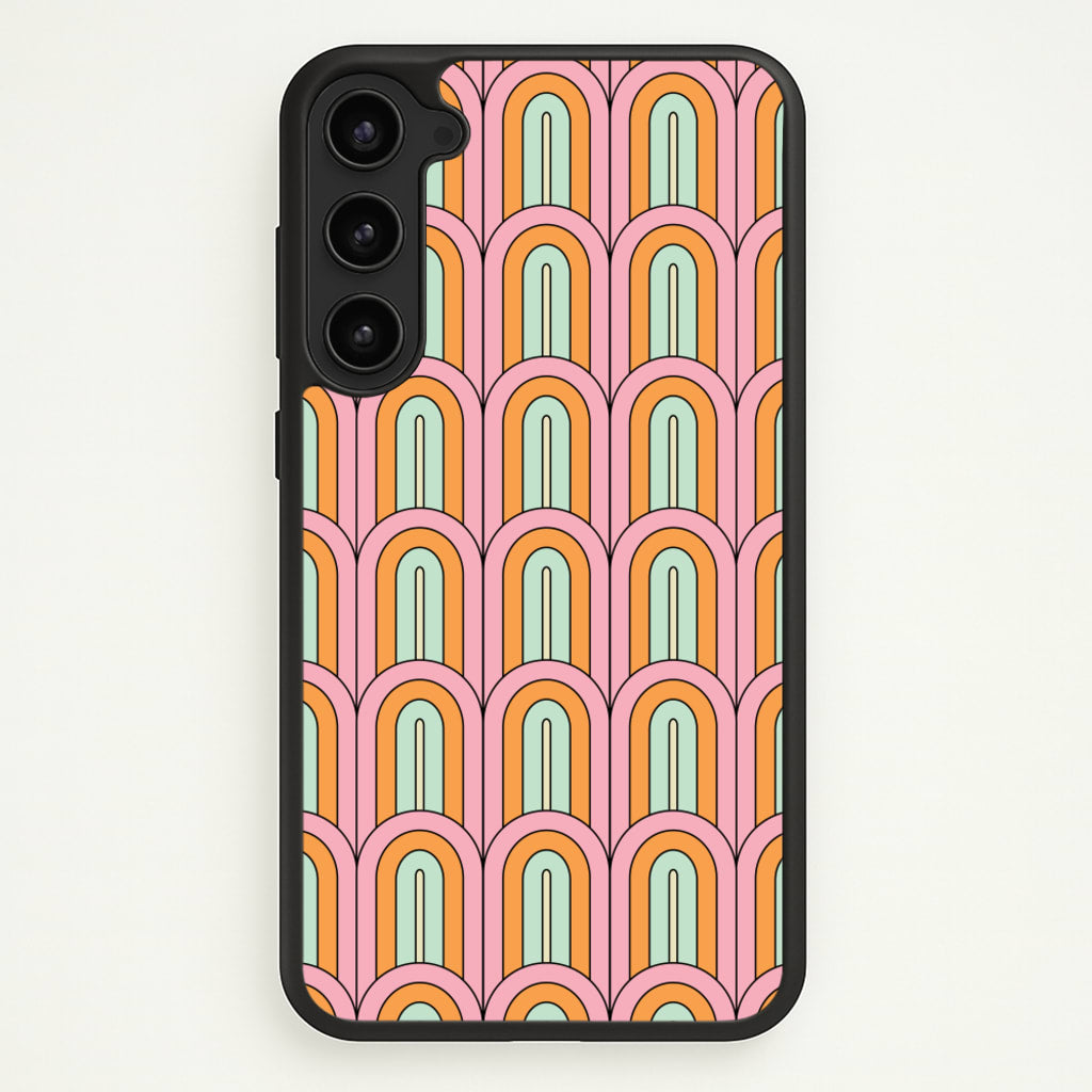Pastel Retro Arches Pattern - Abstract Patterns Phone Case for Galaxy S23 Plus