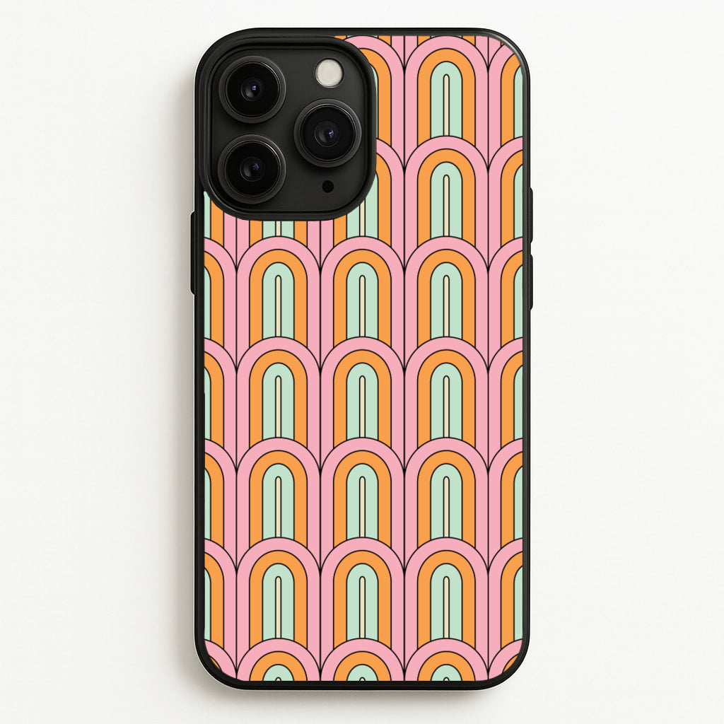 Pastel Retro Arches Pattern - Abstract Patterns Phone Case for iPhone 11 Pro Max