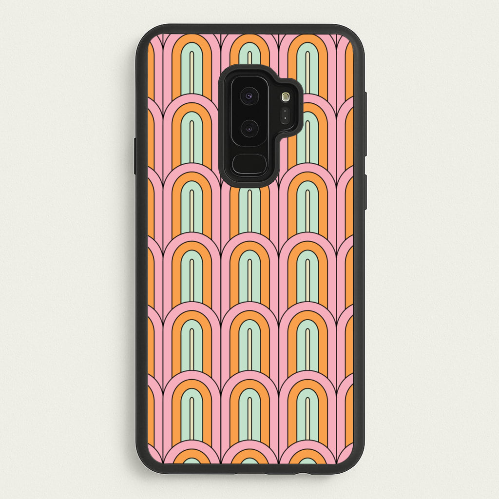 Pastel Retro Arches Pattern - Abstract Patterns Phone Case for Galaxy S9 Plus