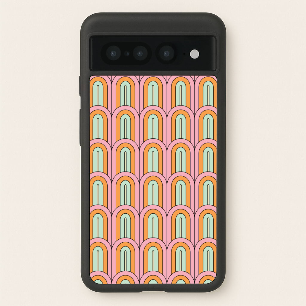 Pastel Retro Arches Pattern - Abstract Patterns Phone Case for Google Pixel 7 Pro