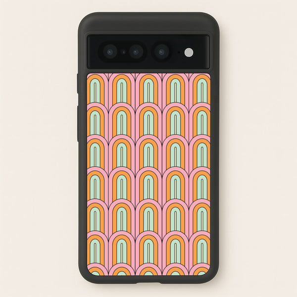 Pastel Retro Arches Pattern - Abstract Patterns Phone Case for Google Pixel 7 Pro