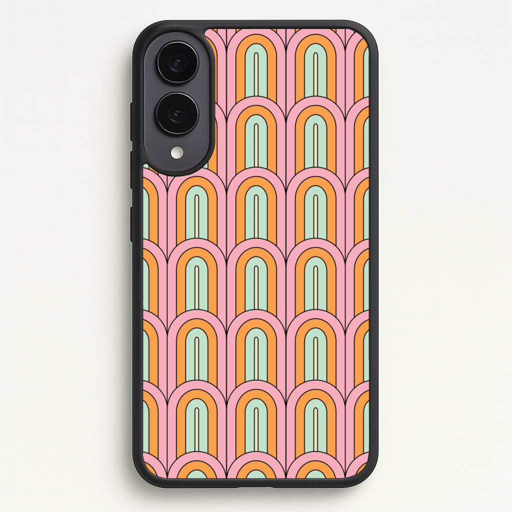 Pastel Retro Arches Pattern - Abstract Patterns Phone Case for Galaxy S25 Edge