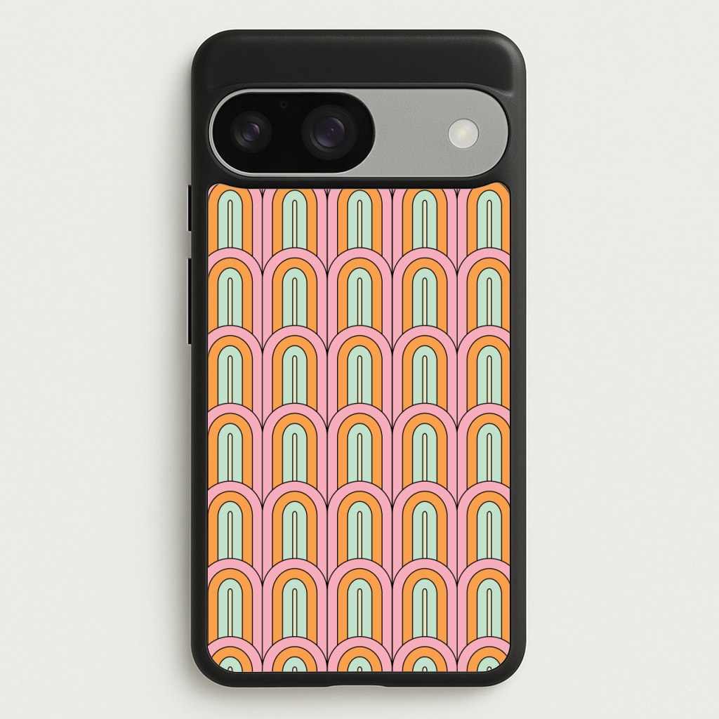 Pastel Retro Arches Pattern - Abstract Patterns Phone Case for Google Pixel 9 / 9 Pro