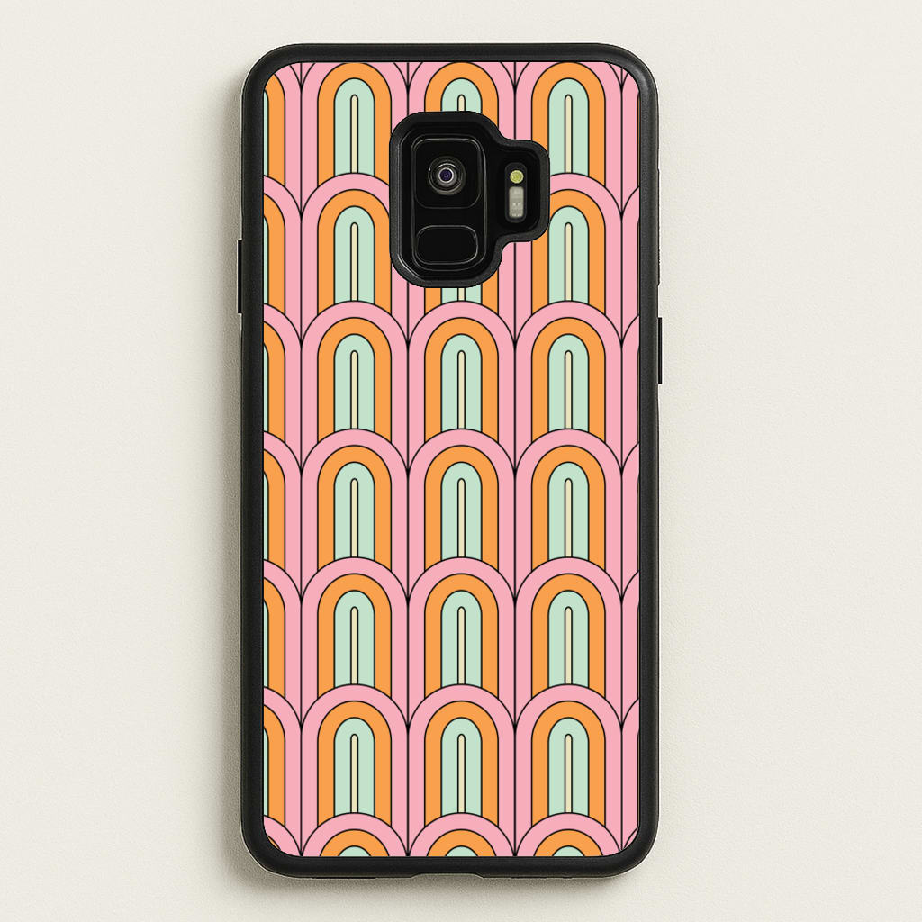 Pastel Retro Arches Pattern - Abstract Patterns Phone Case for Galaxy S9