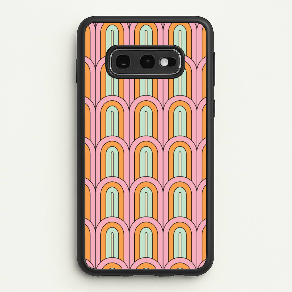 Pastel Retro Arches Pattern - Abstract Patterns Phone Case for Galaxy S10e