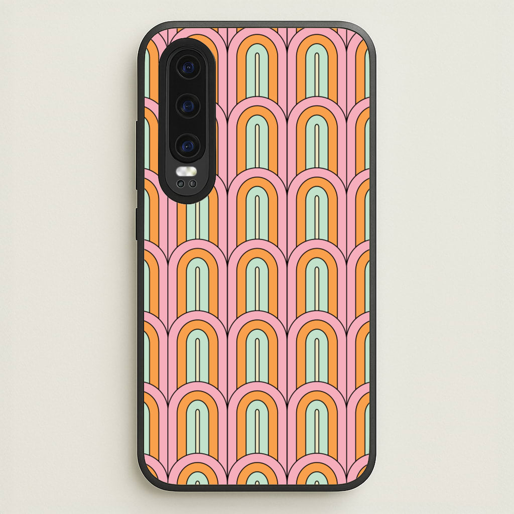 Pastel Retro Arches Pattern - Abstract Patterns Phone Case for Huawei P30