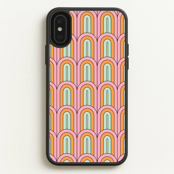 Pastel Retro Arches Pattern - Abstract Patterns Phone Case for iPhone XS Max