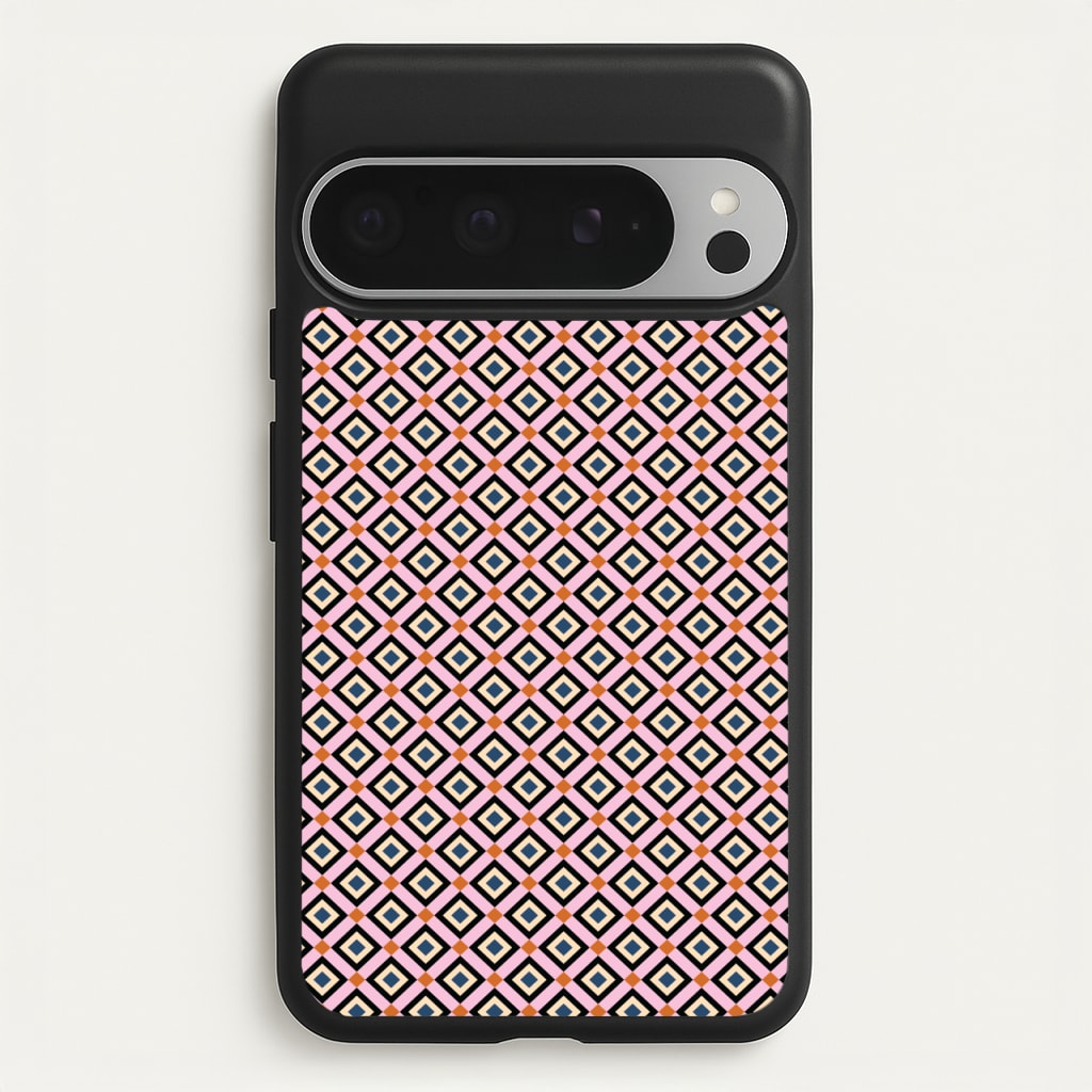 Retro Diamonds Pattern - Abstract Patterns Phone Case for Google Pixel 9 Pro XL