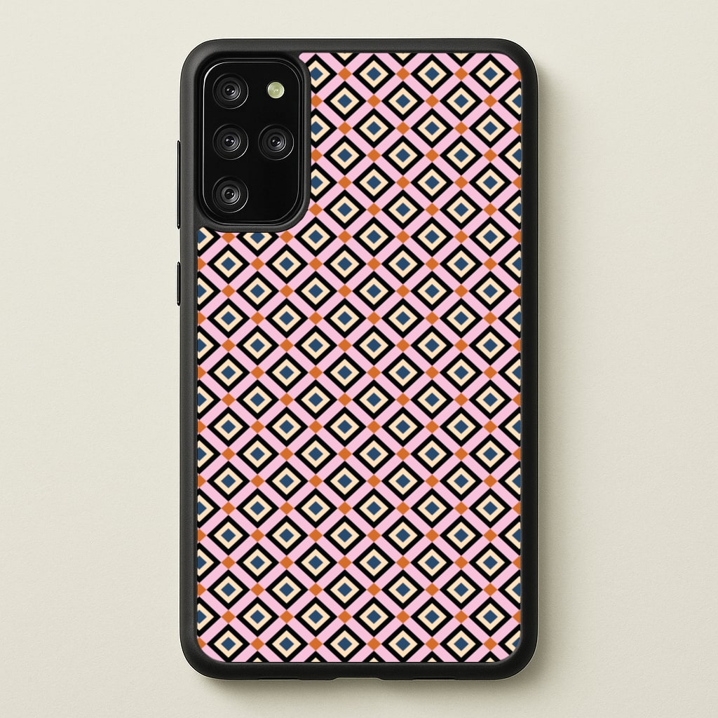 Retro Diamonds Pattern - Abstract Patterns Phone Case for Galaxy S20 Plus