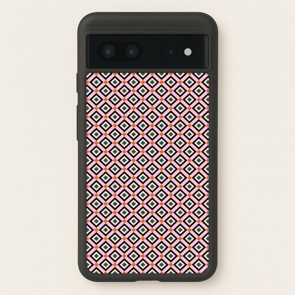 Retro Diamonds Pattern - Abstract Patterns Phone Case for Google Pixel 7