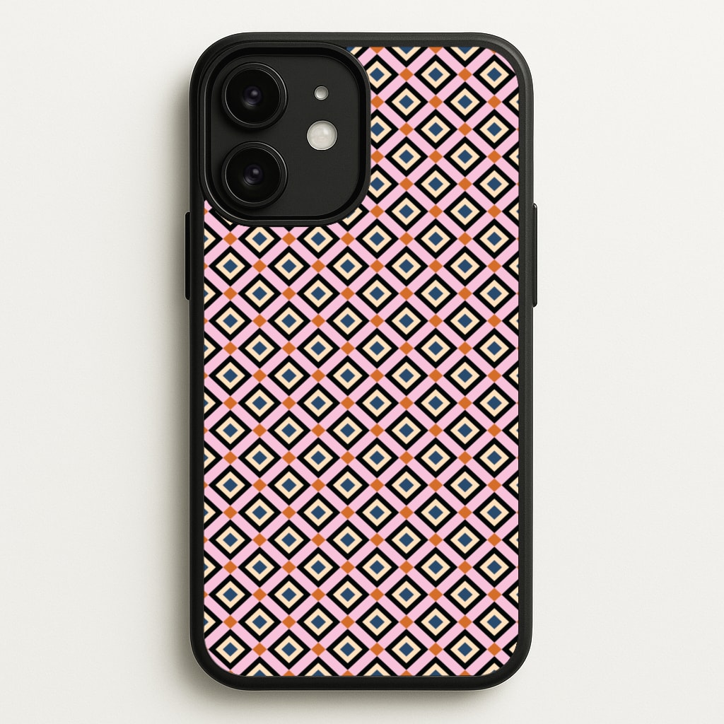 Retro Diamonds Pattern - Abstract Patterns Phone Case for iPhone 11