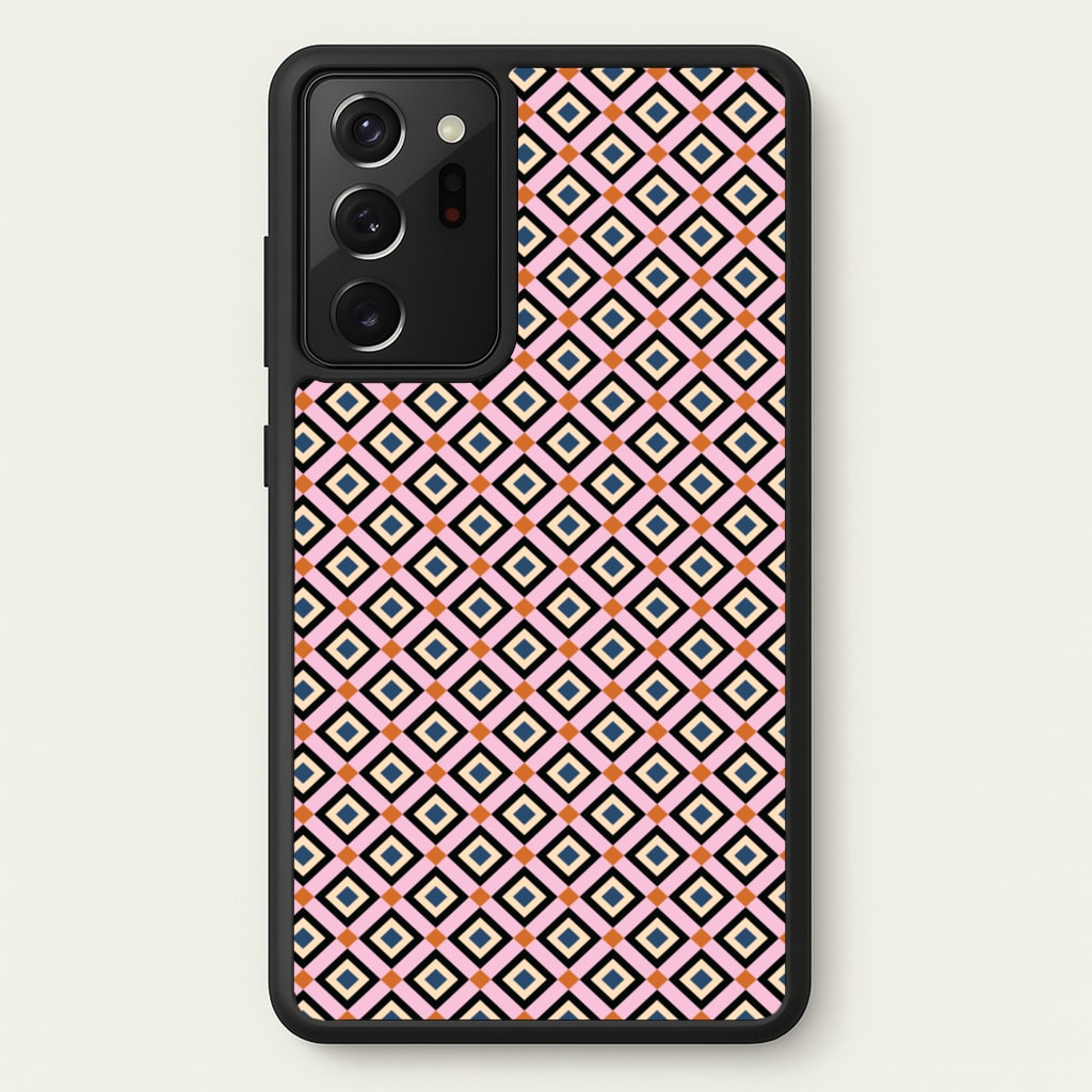 Retro Diamonds Pattern - Abstract Patterns Phone Case for Galaxy Note 20 Ultra