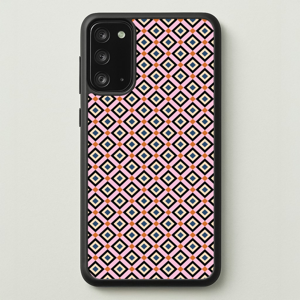 Retro Diamonds Pattern - Abstract Patterns Phone Case for Galaxy Note 20