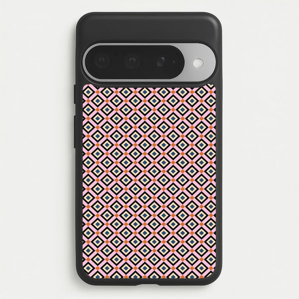 Retro Diamonds Pattern Phone Case for Google Pixel 10 Pro XL
