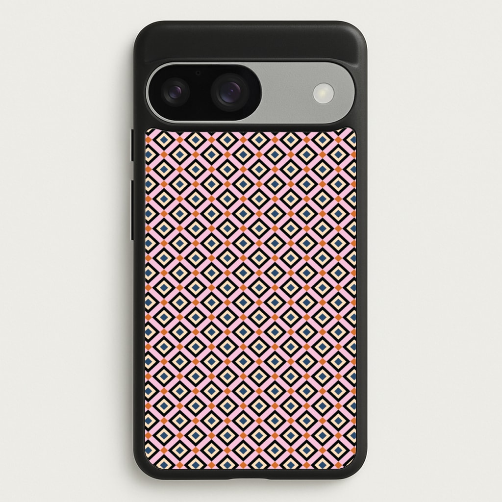 Retro Diamonds Pattern - Abstract Patterns Phone Case for Google Pixel 9 / 9 Pro