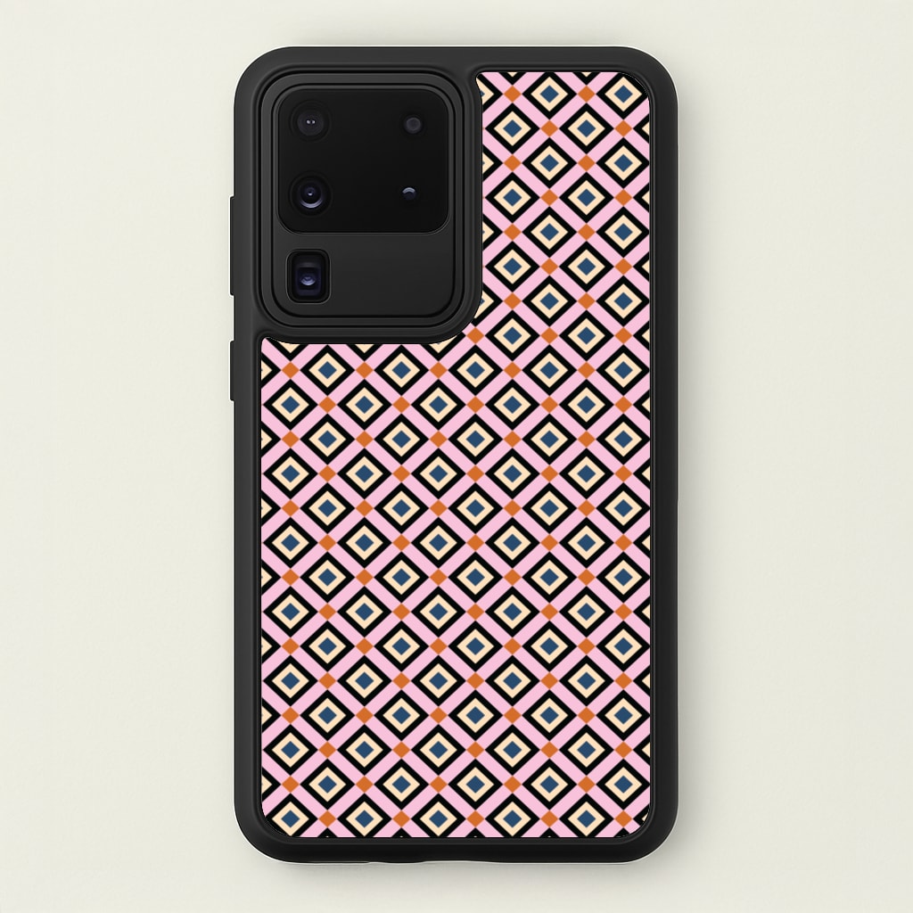 Retro Diamonds Pattern - Abstract Patterns Phone Case for Galaxy S20 Ultra