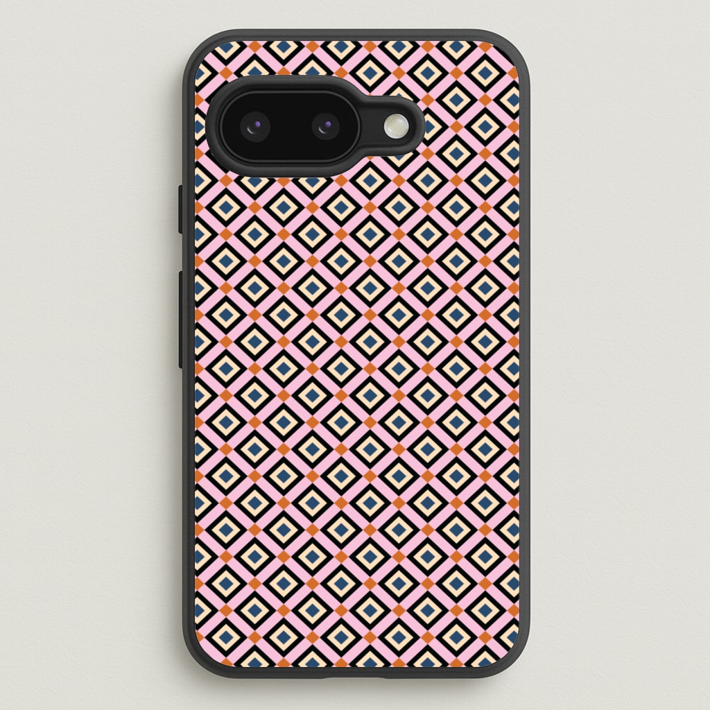 Retro Diamonds Pattern - Abstract Patterns Phone Case for Google Pixel 9a