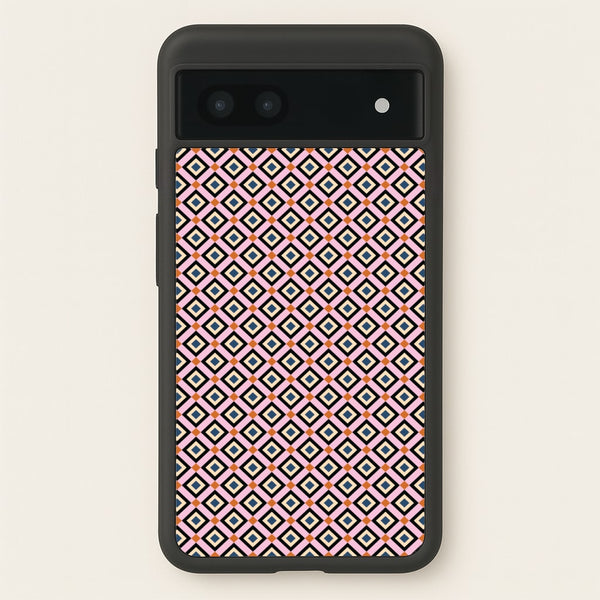Retro Diamonds Pattern - Abstract Patterns Phone Case for Google Pixel 7a