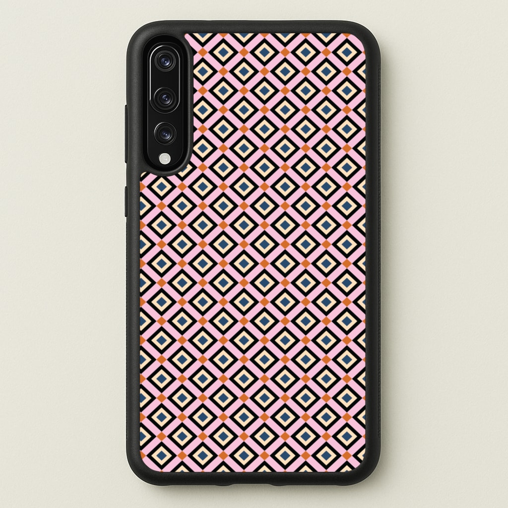 Retro Diamonds Pattern - Abstract Patterns Phone Case for Huawei P20 Pro