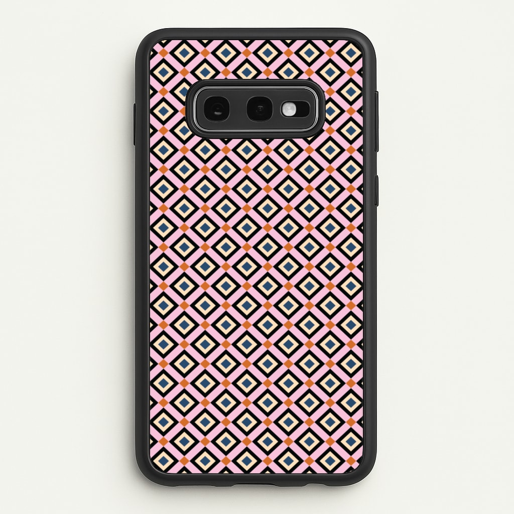 Retro Diamonds Pattern - Abstract Patterns Phone Case for Galaxy S10e