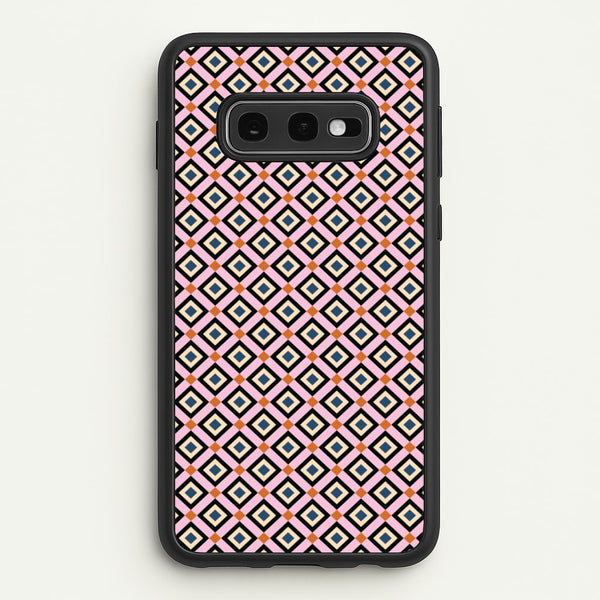 Retro Diamonds Pattern - Abstract Patterns Phone Case for Galaxy S10e