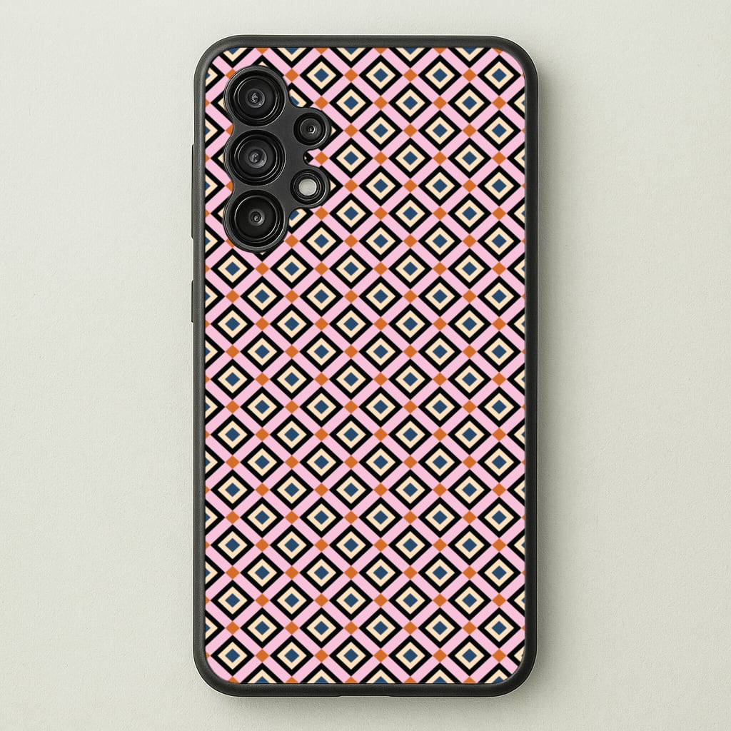 Retro Diamonds Pattern - Abstract Patterns Phone Case for Galaxy A13