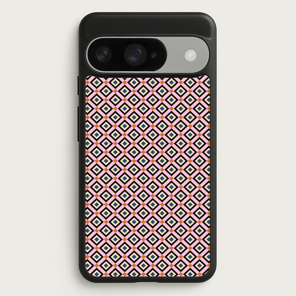 Retro Diamonds Pattern Phone Case for Google Pixel 10 / 10 Pro