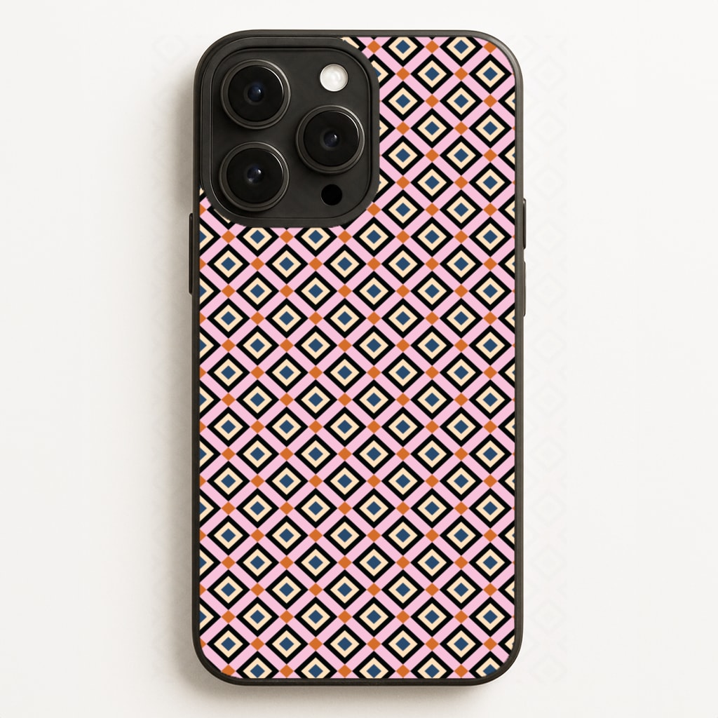 Retro Diamonds Pattern - Abstract Patterns Phone Case for iPhone 12 Pro Max