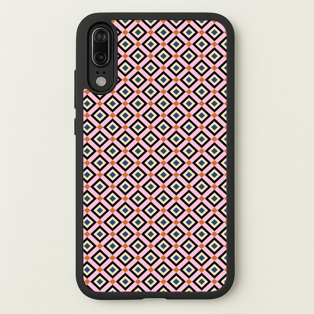 Retro Diamonds Pattern - Abstract Patterns Phone Case for Huawei P20