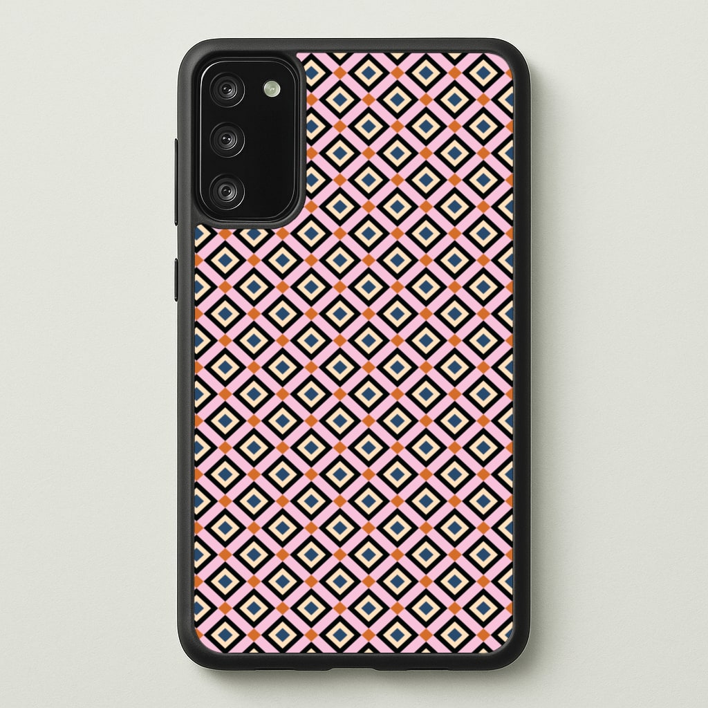 Retro Diamonds Pattern - Abstract Patterns Phone Case for Galaxy A41