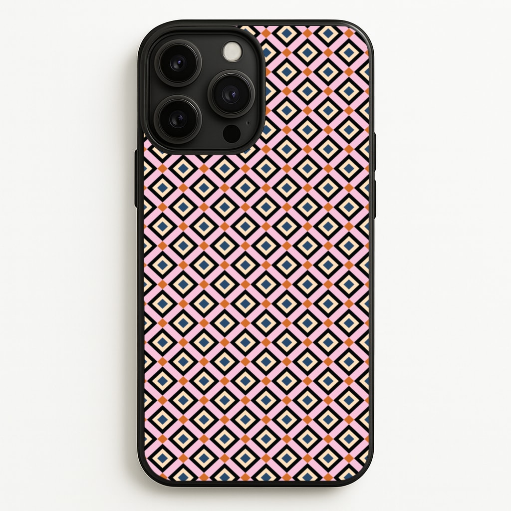 Retro Diamonds Pattern - Abstract Patterns Phone Case for iPhone 13 Pro Max