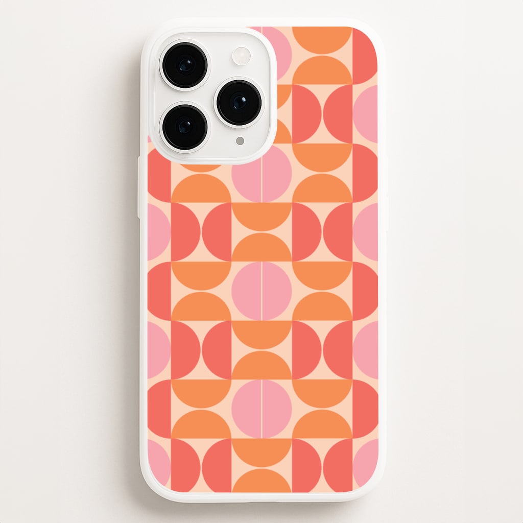 Retro Semi Circles Pattern - Abstract Patterns Phone Case for iPhone 16 Pro Max