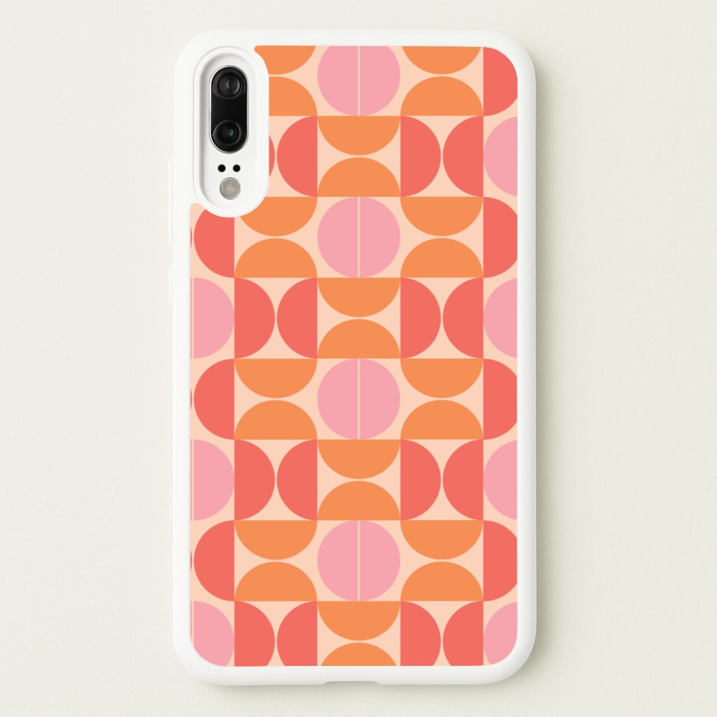 Retro Semi Circles Pattern - Abstract Patterns Phone Case for Huawei P20