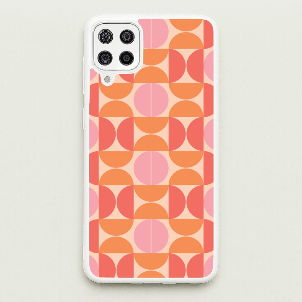 Retro Semi Circles Pattern - Abstract Patterns Phone Case for Galaxy A12