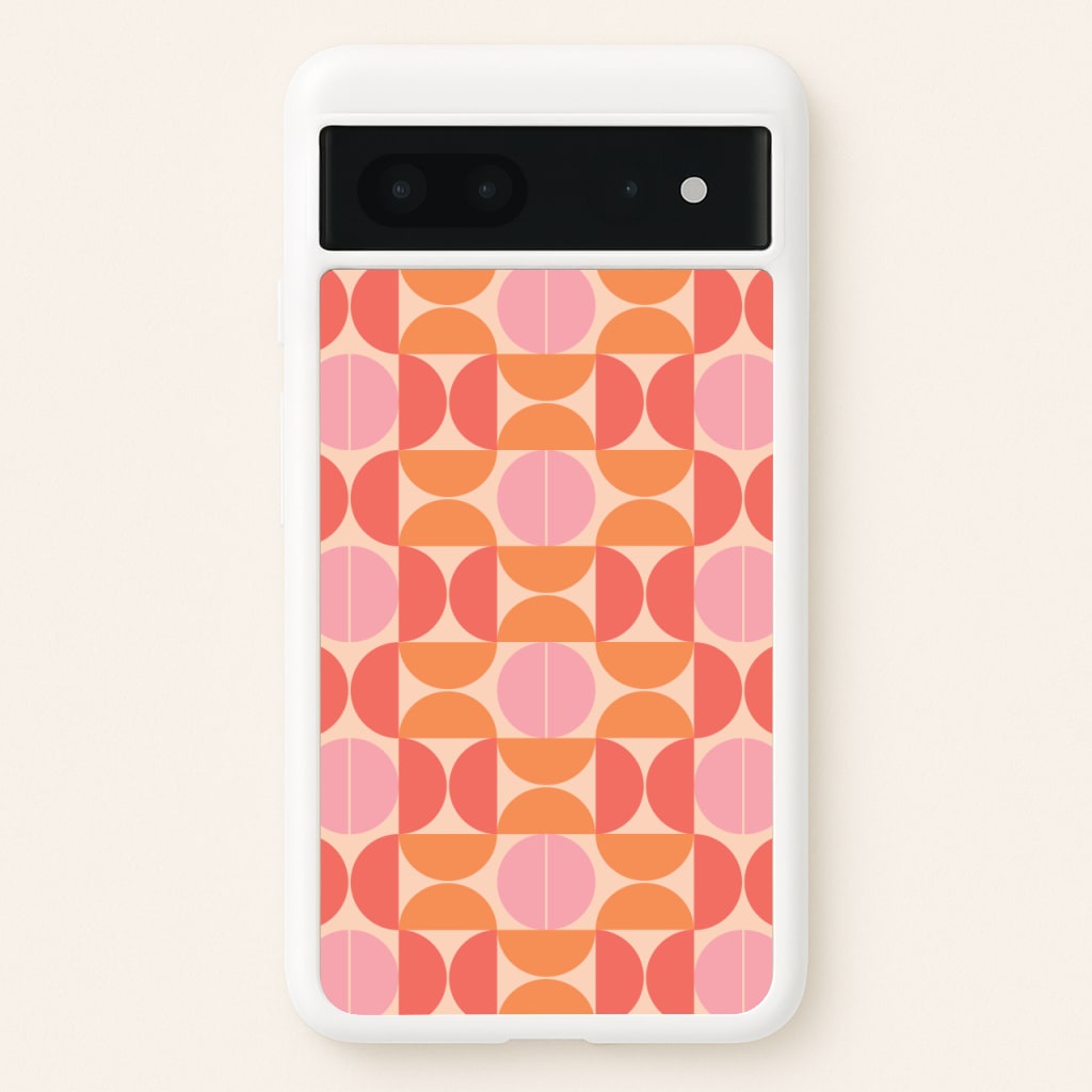 Retro Semi Circles Pattern - Abstract Patterns Phone Case for Google Pixel 7