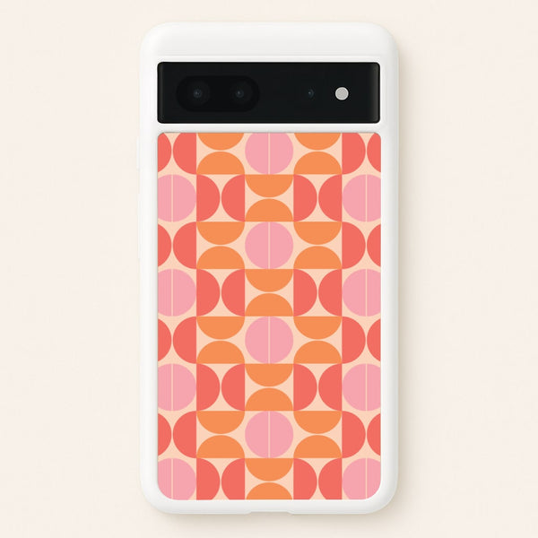 Retro Semi Circles Pattern - Abstract Patterns Phone Case for Google Pixel 7