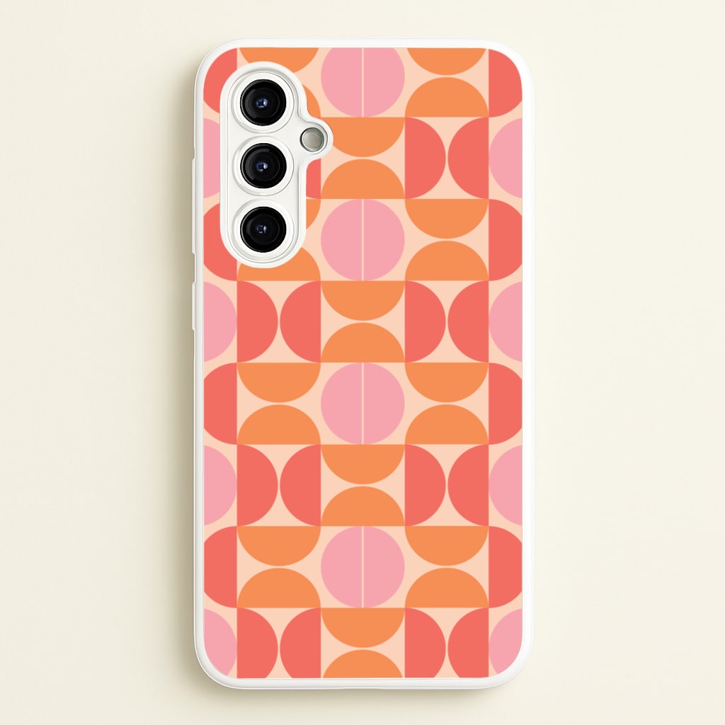 Retro Semi Circles Pattern - Abstract Patterns Phone Case for Galaxy A54