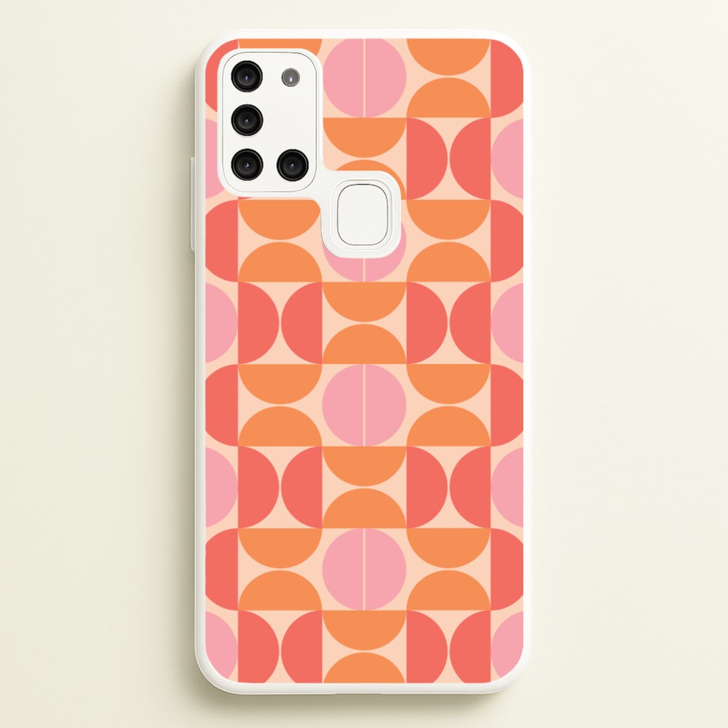 Retro Semi Circles Pattern - Abstract Patterns Phone Case for Galaxy A21s