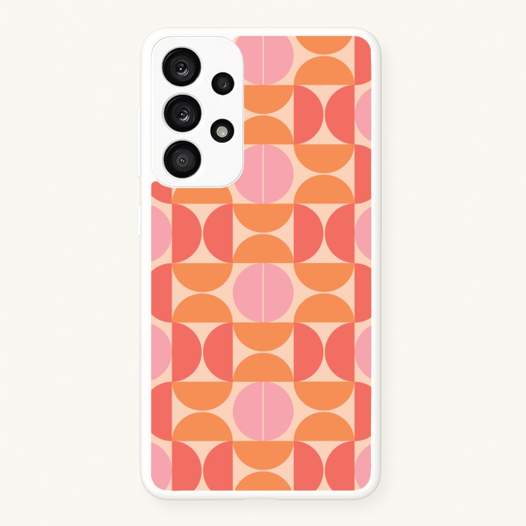 Retro Semi Circles Pattern - Abstract Patterns Phone Case for Galaxy A53