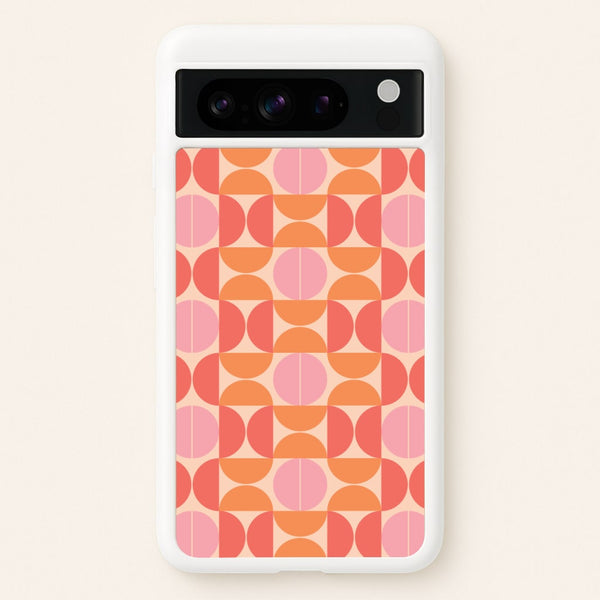 Retro Semi Circles Pattern - Abstract Patterns Phone Case for Google Pixel 8 Pro