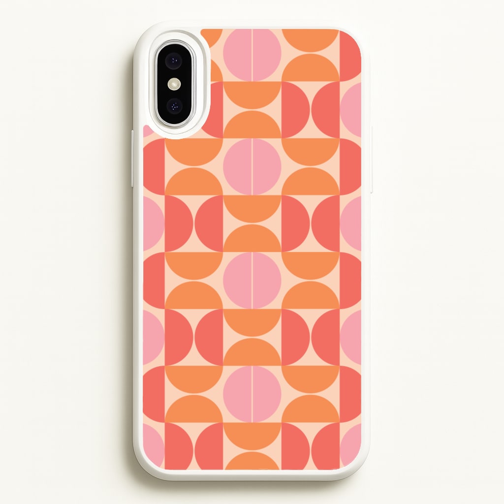 Retro Semi Circles Pattern - Abstract Patterns Phone Case for iPhone XS Max