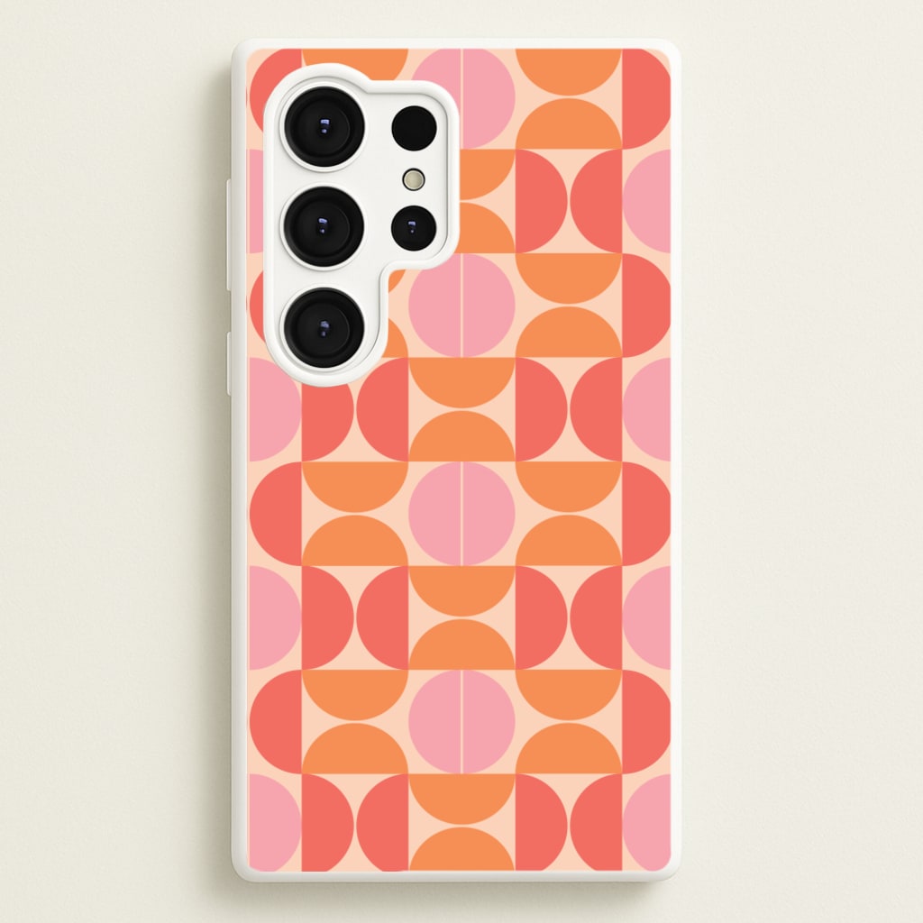Retro Semi Circles Pattern - Abstract Patterns Phone Case for Galaxy S25 Ultra