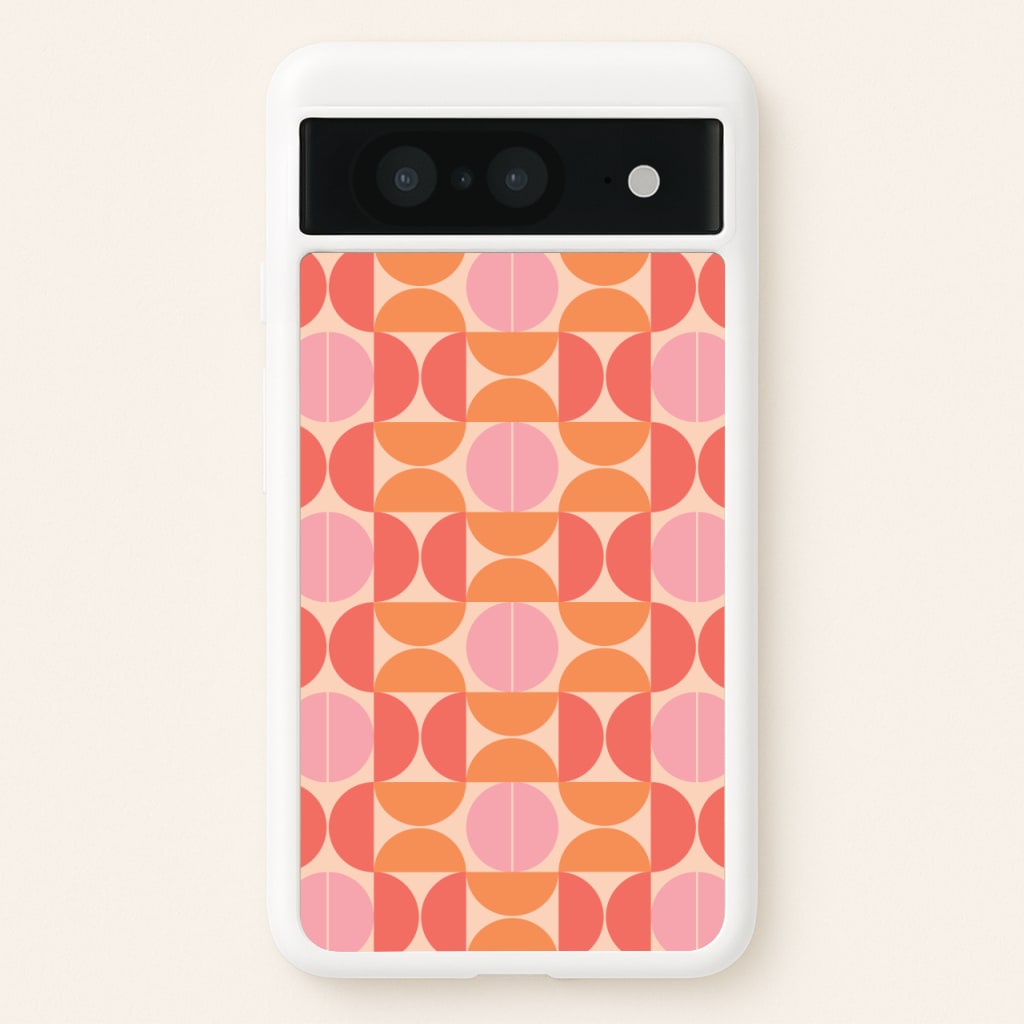 Retro Semi Circles Pattern - Abstract Patterns Phone Case for Google Pixel 8