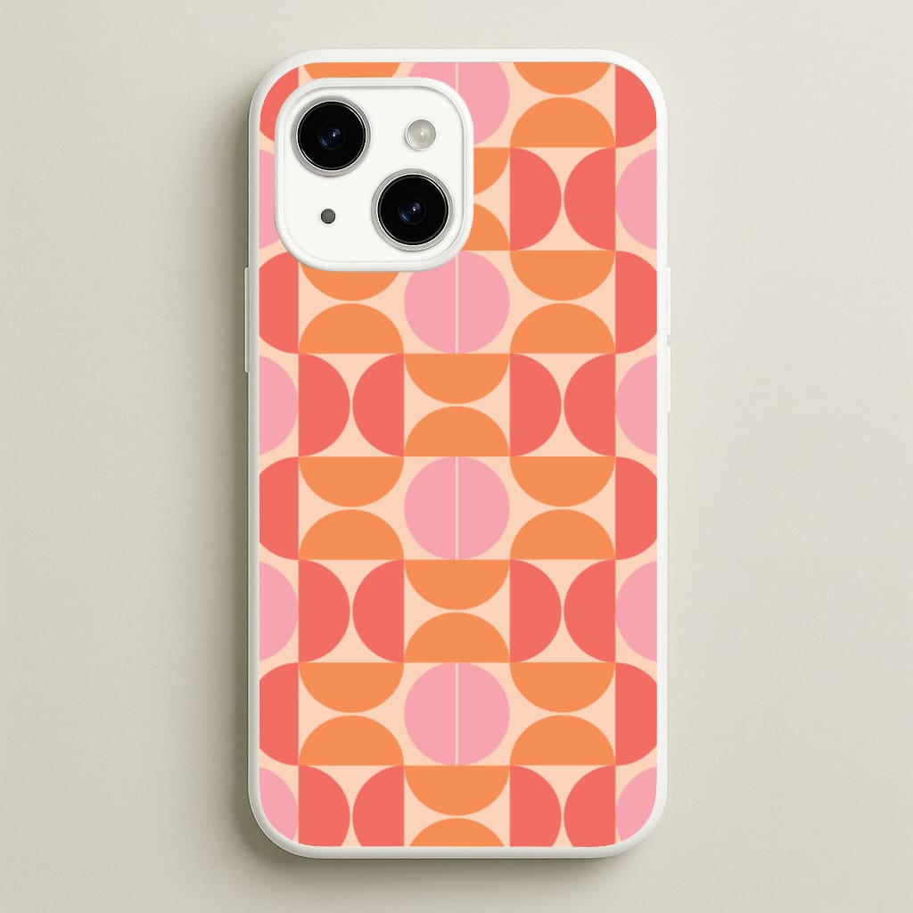 Retro Semi Circles Pattern - Abstract Patterns Phone Case for iPhone 15