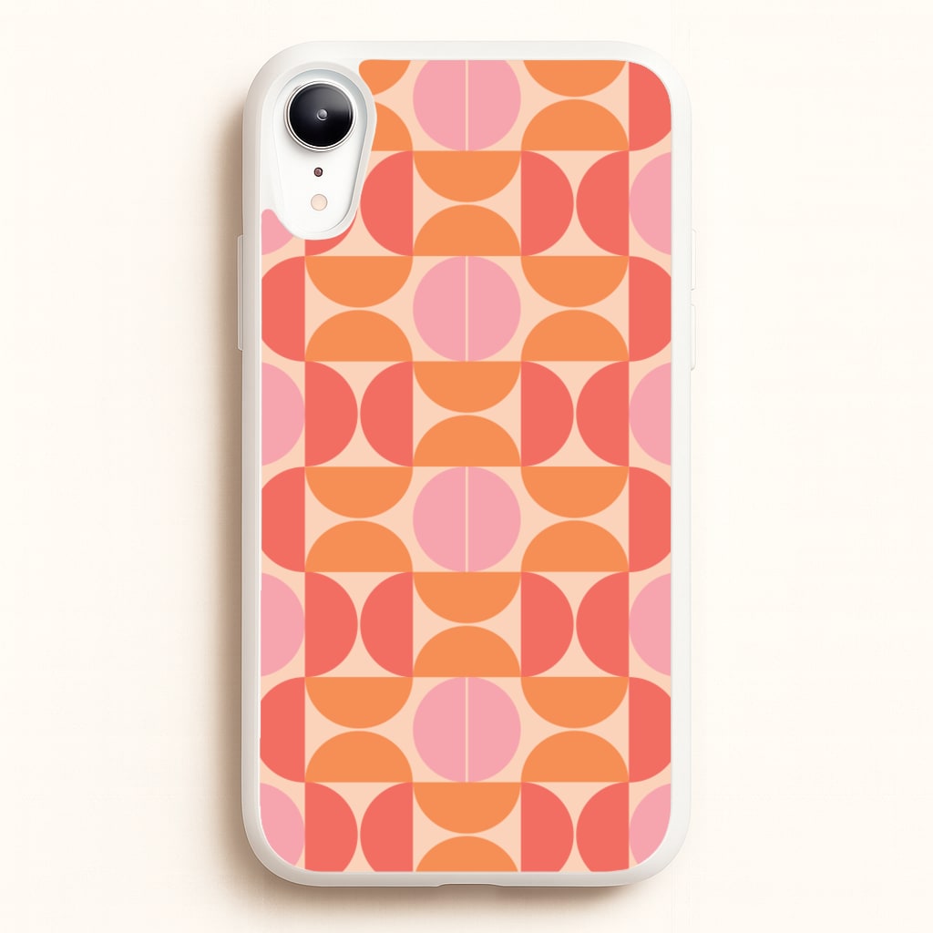 Retro Semi Circles Pattern - Abstract Patterns Phone Case for iPhone XR